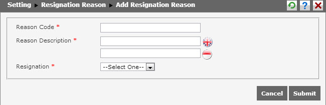 Reassignment Reason To add resignation reason, go to Setting > Resignation Reason > Add ...