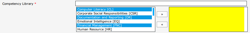 Some Competency Libraries: user can choose some competency libaries by ...