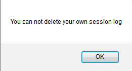 Concurrent Session Error Message to stop user's activity. Terminate Session can only delete session of ...